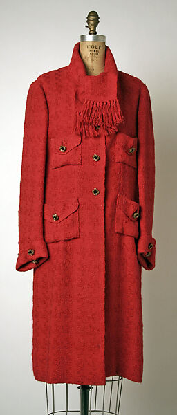 Coat, House of Chanel (French, founded 1910), wool, French 