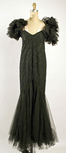Evening dress, House of Chanel (French, founded 1910), cotton, French 