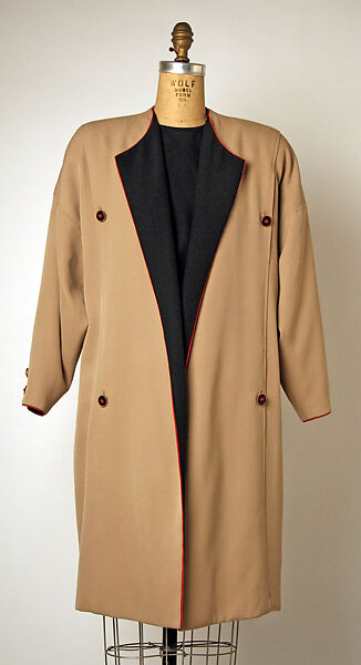 Ensemble, House of Chanel (French, founded 1910), a,b) wool
c) silk
d) metal, French