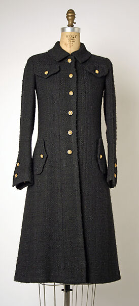 Ensemble, House of Chanel (French, founded 1910), wool, metal, plastic, French 