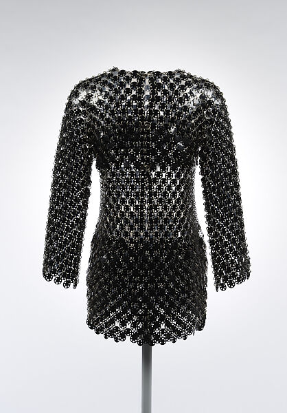 Dress, Paco Rabanne (French, born Spain 1934–2023), plastic (cellulose acetate), metal, French