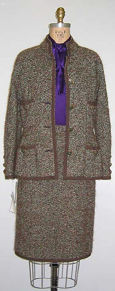 Suit, House of Chanel (French, founded 1910), (a, b) wool; (c, d) silk, French 