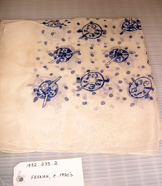 Handkerchief, Attributed to House of Chanel (French, founded 1910), silk, French