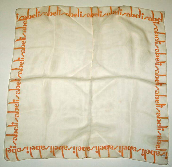 Handkerchief, Attributed to House of Chanel (French, founded 1910), silk, French 
