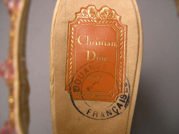 Evening shoes, House of Dior (French, founded 1946), silk, glass, French