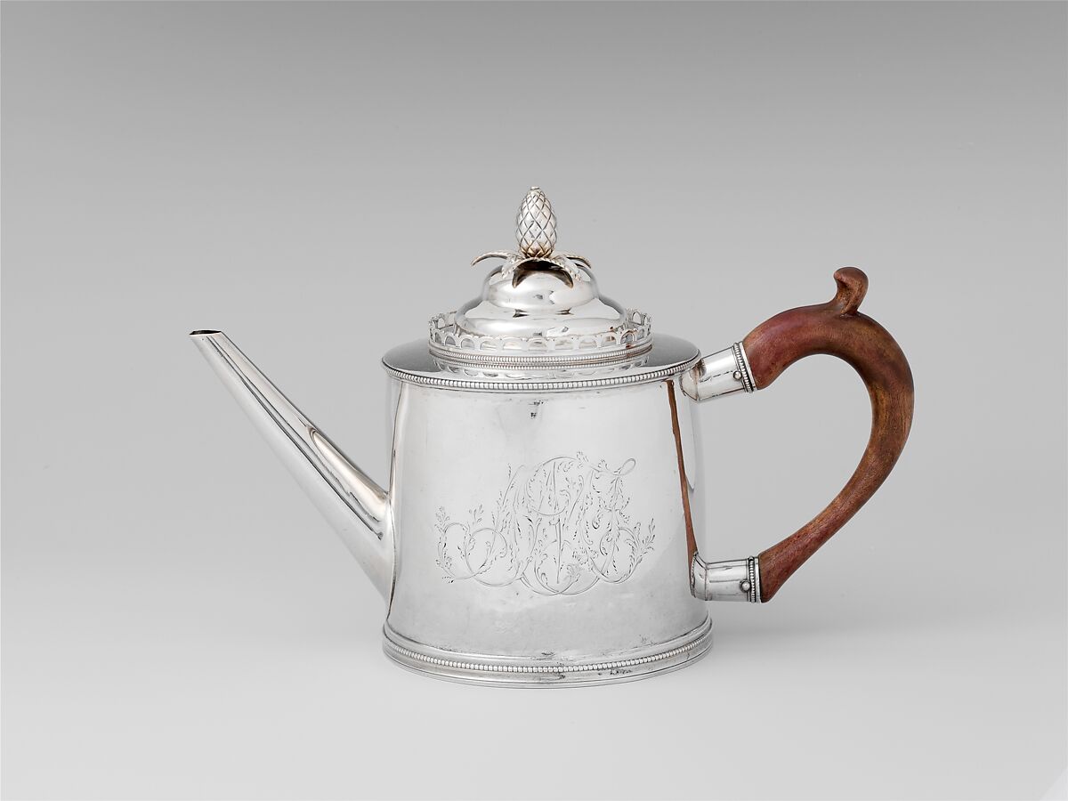 Teapot, Abraham Dubois (1751–1807), Silver, American 