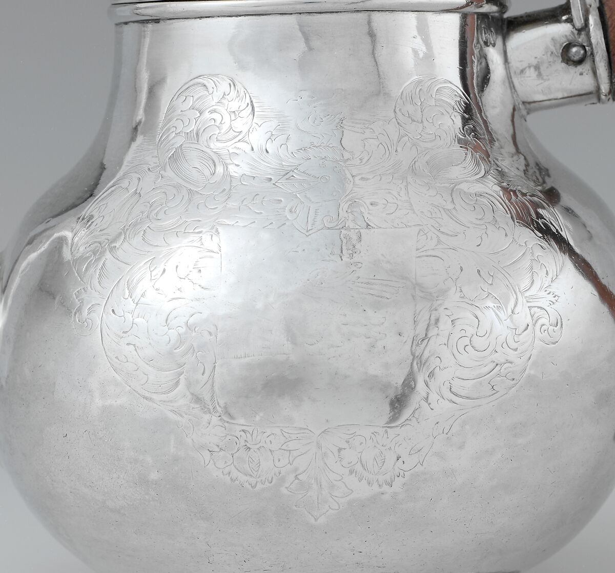 Teapot, Peter Van Dyck (1684–1750), Silver, American