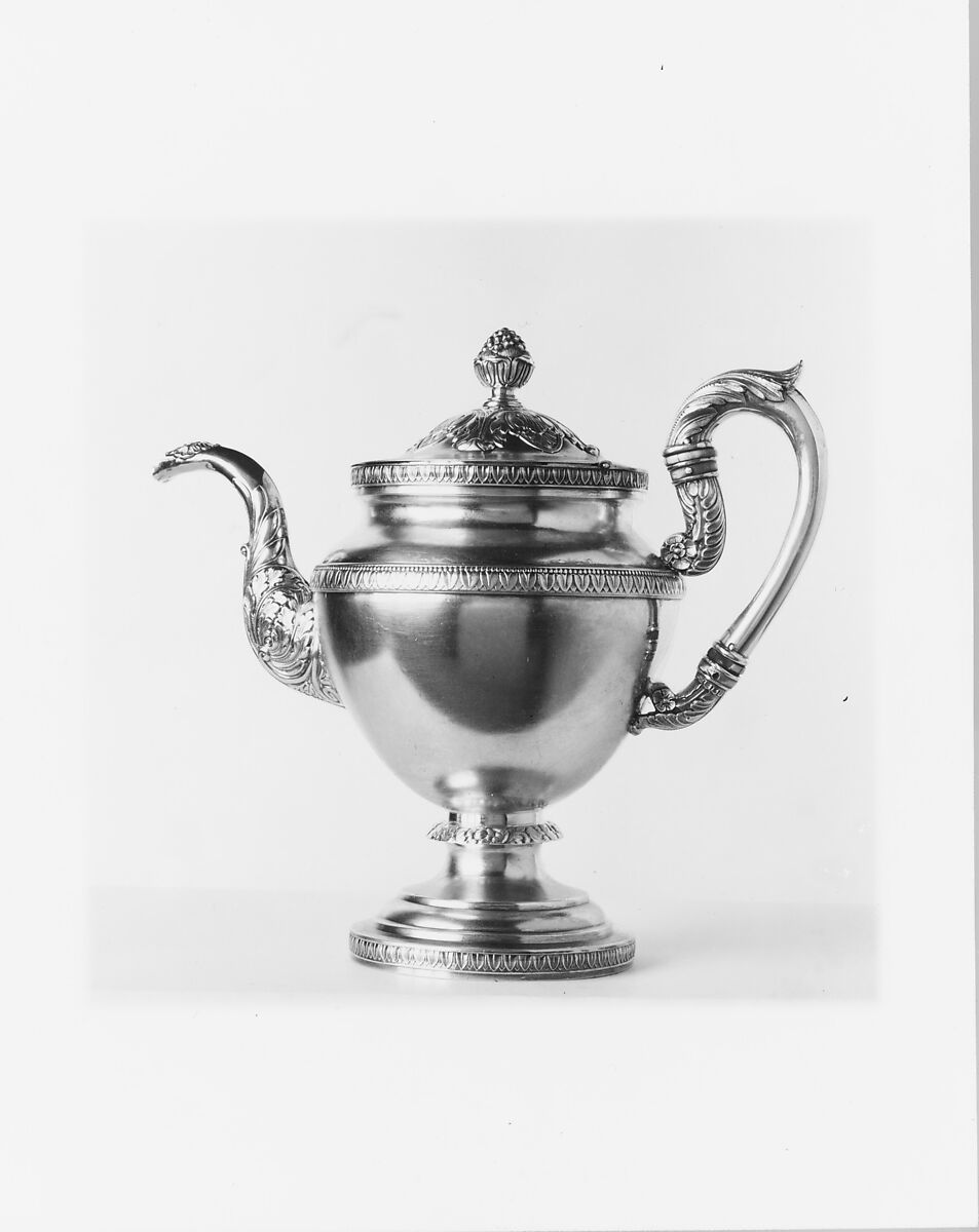 Teapot, Thomas Fletcher (American, Alstead, New Hampshire 1787–1866 New Jersey), Silver, American 