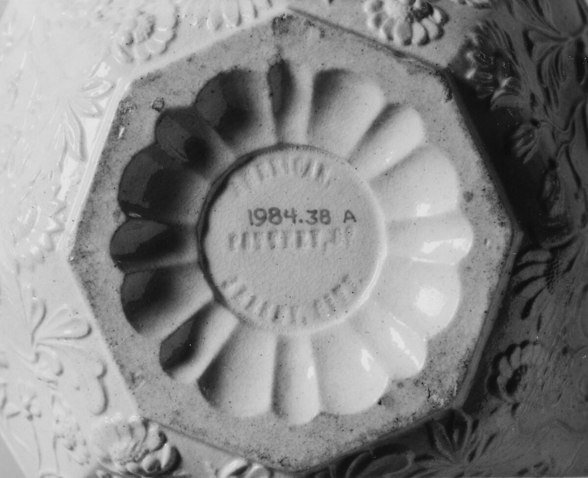 Teapot, American Pottery Manufacturing Company (American, 1833–ca. 1854), Earthenware, American