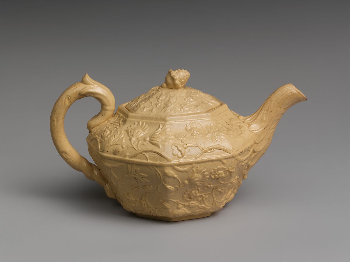 Teapot, American Pottery Manufacturing Company (1833–ca. 1854), Earthenware, American 