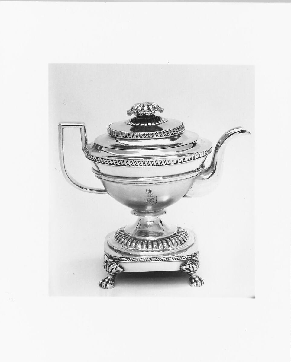 Teapot, William B. Heyer (active ca. 1807–22), Silver, American 