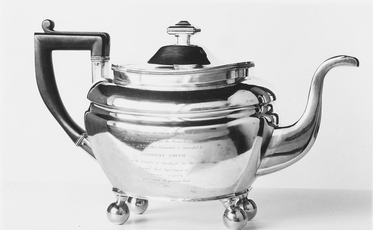 Teapot, Isaac Hutton (American, New York 1766–1855 Albany, New York), Silver, American 