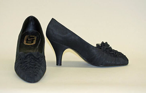 Evening shoes, House of Dior (French, founded 1946), silk, French 