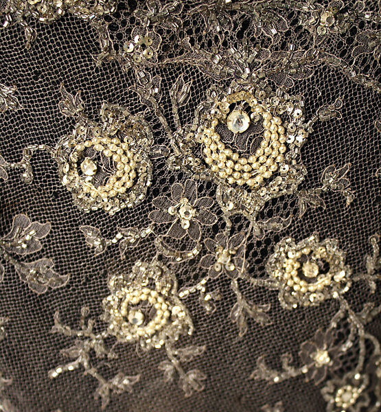 Evening dress, House of Dior (French, founded 1946), silk, glass beads, French