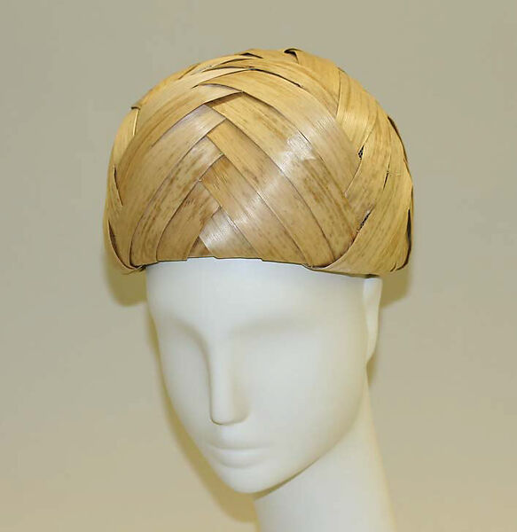 Hat, House of Dior (French, founded 1946), palm, French 