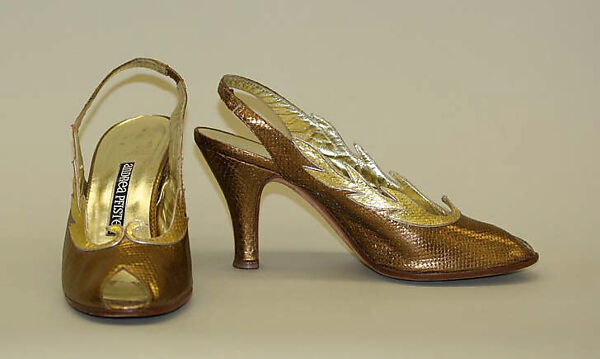 Pumps, Andrea Pfister (French, born Italy, 1942), snakeskin, French 