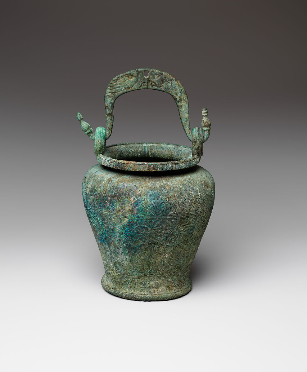 Bronze situla (bucket), Bronze, Etruscan 