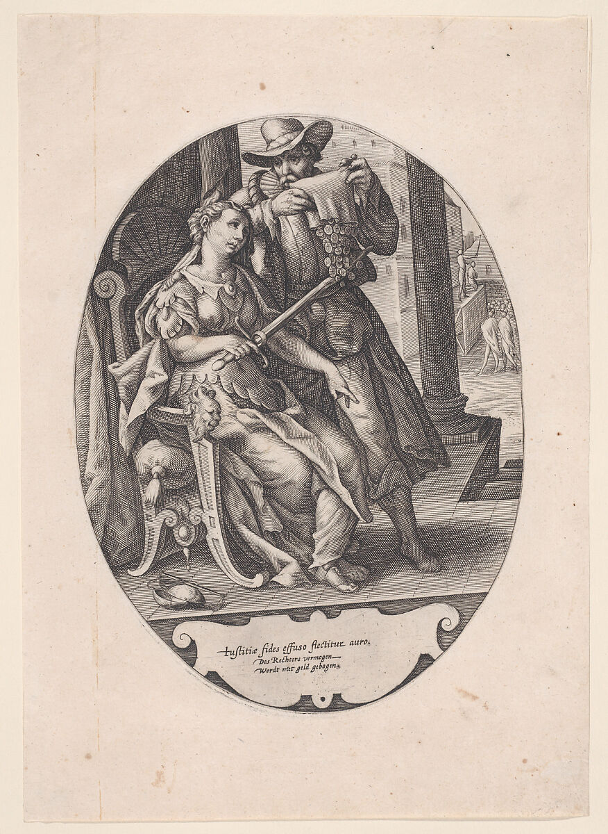 Allegory on Justice and the Pitfalls of Corruption, Lambert Cornelisz (Dutch, 1593–1621), Engraving 