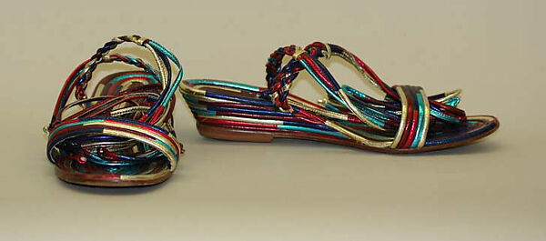 Sandals, Andrea Pfister (French, born Italy, 1942), imitation leather, French 