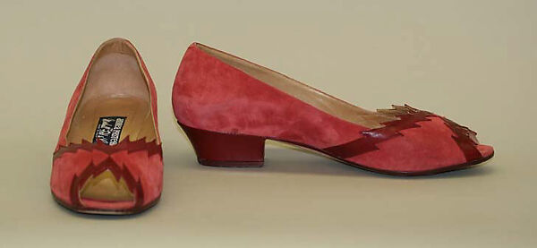 Shoes, Andrea Pfister (French, born Italy, 1942) for, leather, American 