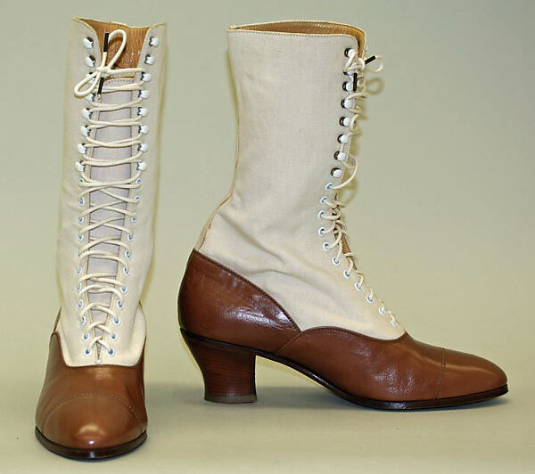 Boots, Ralph Lauren (American, born 1939), leather, cotton, American 