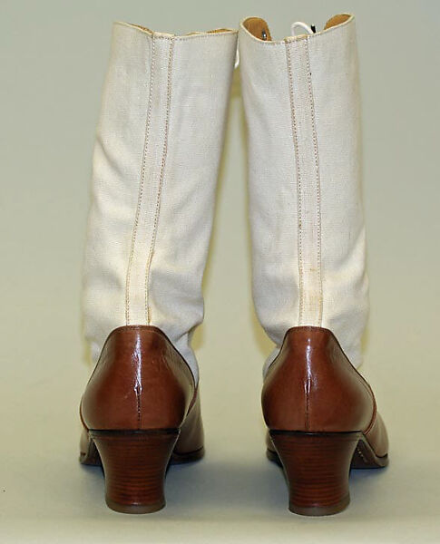 Boots, Ralph Lauren (American, born 1939), leather, cotton, American