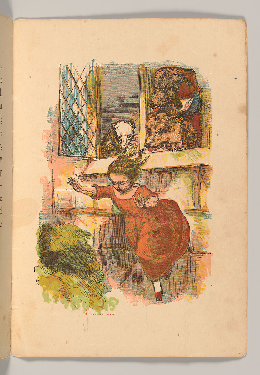 The Three Bears, Harrison William Weir (British, Lewes 1824–1906 Appledore, Kent), Illustrations: color lithographs and wood engravings, printed in oil colors