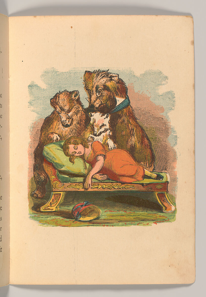 The Three Bears, Harrison William Weir (British, Lewes 1824–1906 Appledore, Kent), Illustrations: color lithographs and wood engravings, printed in oil colors