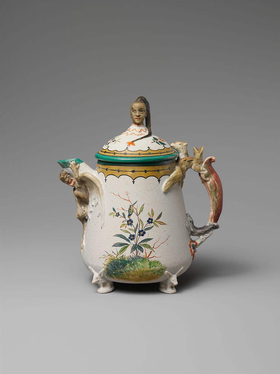 Teapot, Designed by Karl L. H. Müller (1820–1887), Porcelain, American 