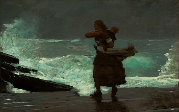 The Gale, Winslow Homer  American, Oil on canvas, American