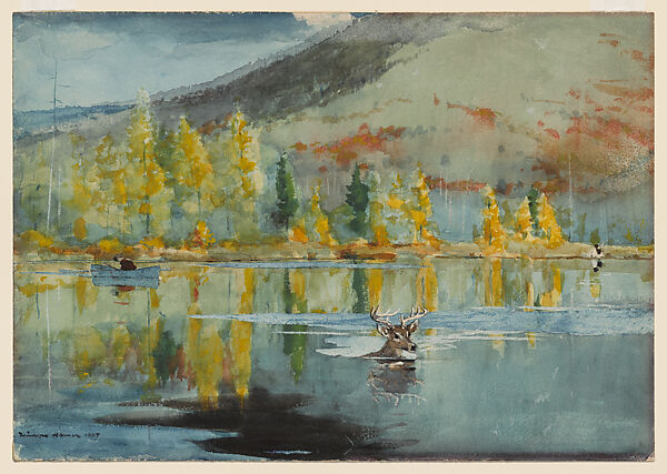 An October Day, Winslow Homer (American, Boston, Massachusetts 1836–1910 Prouts Neck, Maine), Watercolor and graphite on wove paper, American 