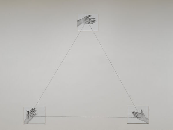 Untitled (Triangle), Liliana Porter (American (born Argentina) 1941), Laminated gelatin silver prints, graphite 