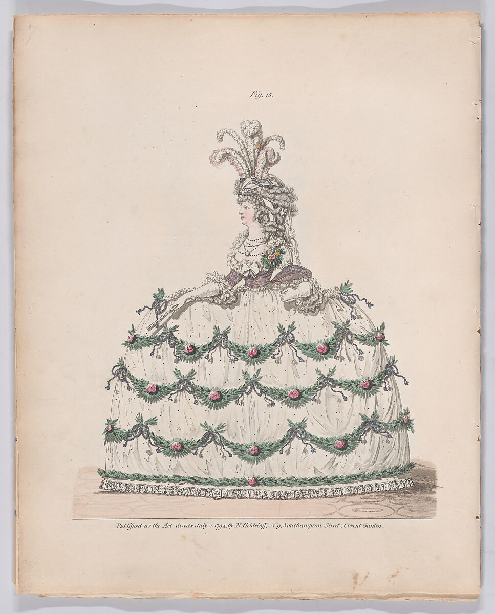 Gallery of Fashion, vol. I: April 1, 1794- March 1, 1795, Nicolaus Heideloff (German, Stuttgart 1761–1837 The Hague), Illustrations: etching and engraving (hand colored)