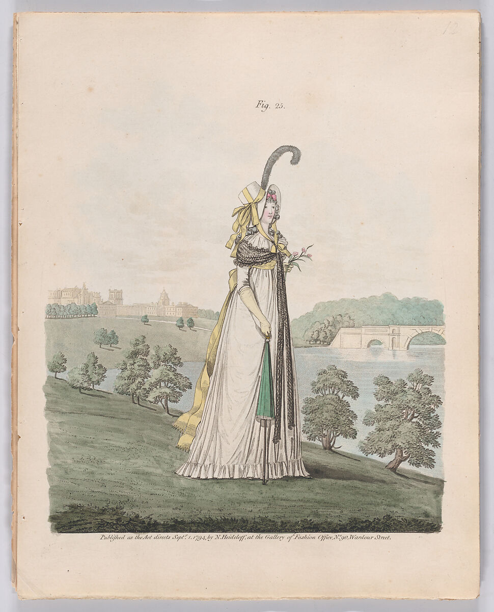 Gallery of Fashion, vol. I: April 1, 1794- March 1, 1795, Nicolaus Heideloff (German, Stuttgart 1761–1837 The Hague), Illustrations: etching and engraving (hand colored)