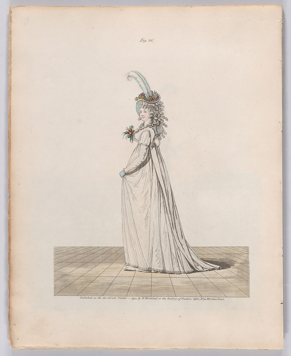 Gallery of Fashion, vol. I: April 1, 1794- March 1, 1795, Nicolaus Heideloff (German, Stuttgart 1761–1837 The Hague), Illustrations: etching and engraving (hand colored)