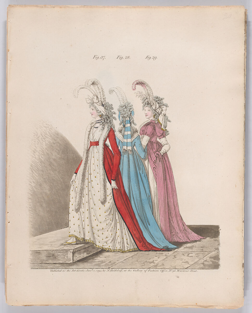 Gallery of Fashion, vol. I: April 1, 1794- March 1, 1795, Nicolaus Heideloff (German, Stuttgart 1761–1837 The Hague), Illustrations: etching and engraving (hand colored)