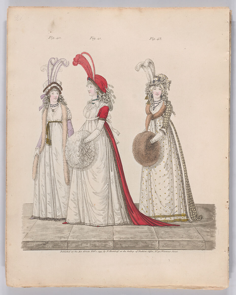 Gallery of Fashion, vol. I: April 1, 1794- March 1, 1795, Nicolaus Heideloff (German, Stuttgart 1761–1837 The Hague), Illustrations: etching and engraving (hand colored)