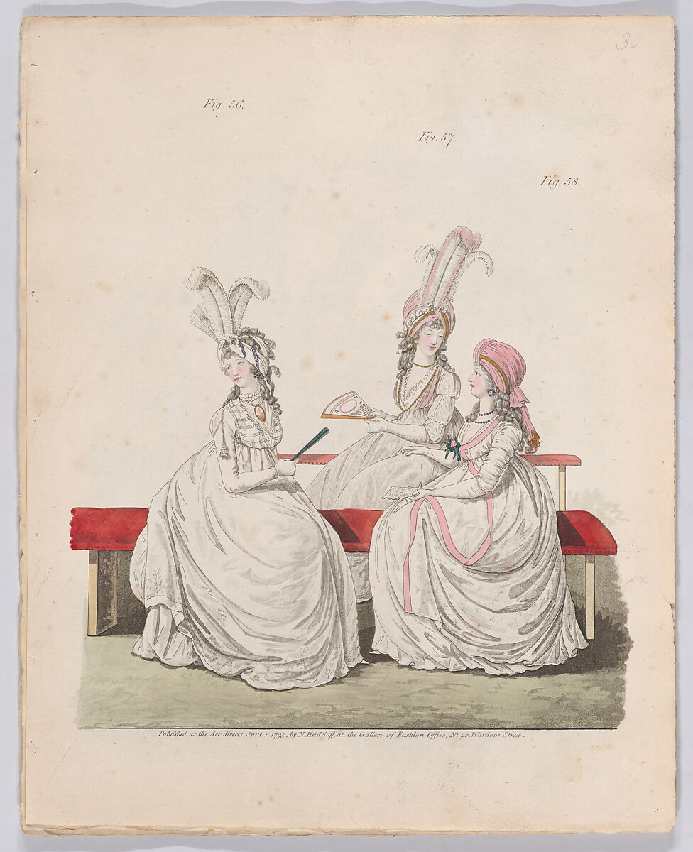 Gallery of Fashion, vol.II: April 1 1795 - March 1, 1796, Nicolaus Heideloff (German, Stuttgart 1761–1837 The Hague), Illustrations: etching and engraving (hand colored}