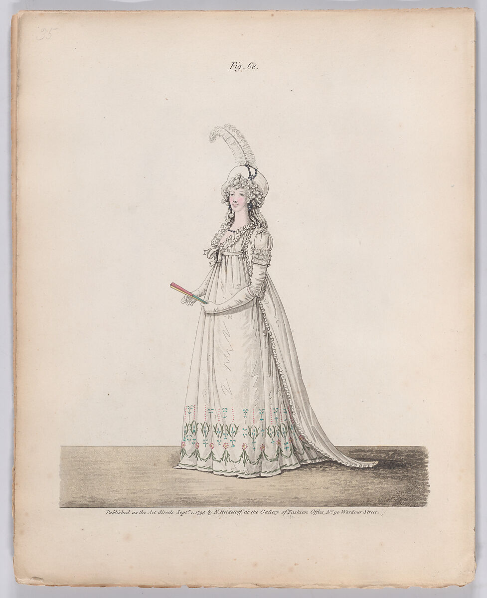 Gallery of Fashion, vol.II: April 1 1795 - March 1, 1796, Nicolaus Heideloff (German, Stuttgart 1761–1837 The Hague), Illustrations: etching and engraving (hand colored}