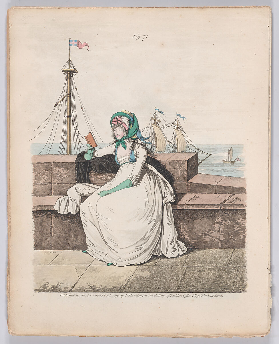 Gallery of Fashion, vol.II: April 1 1795 - March 1, 1796, Nicolaus Heideloff (German, Stuttgart 1761–1837 The Hague), Illustrations: etching and engraving (hand colored}