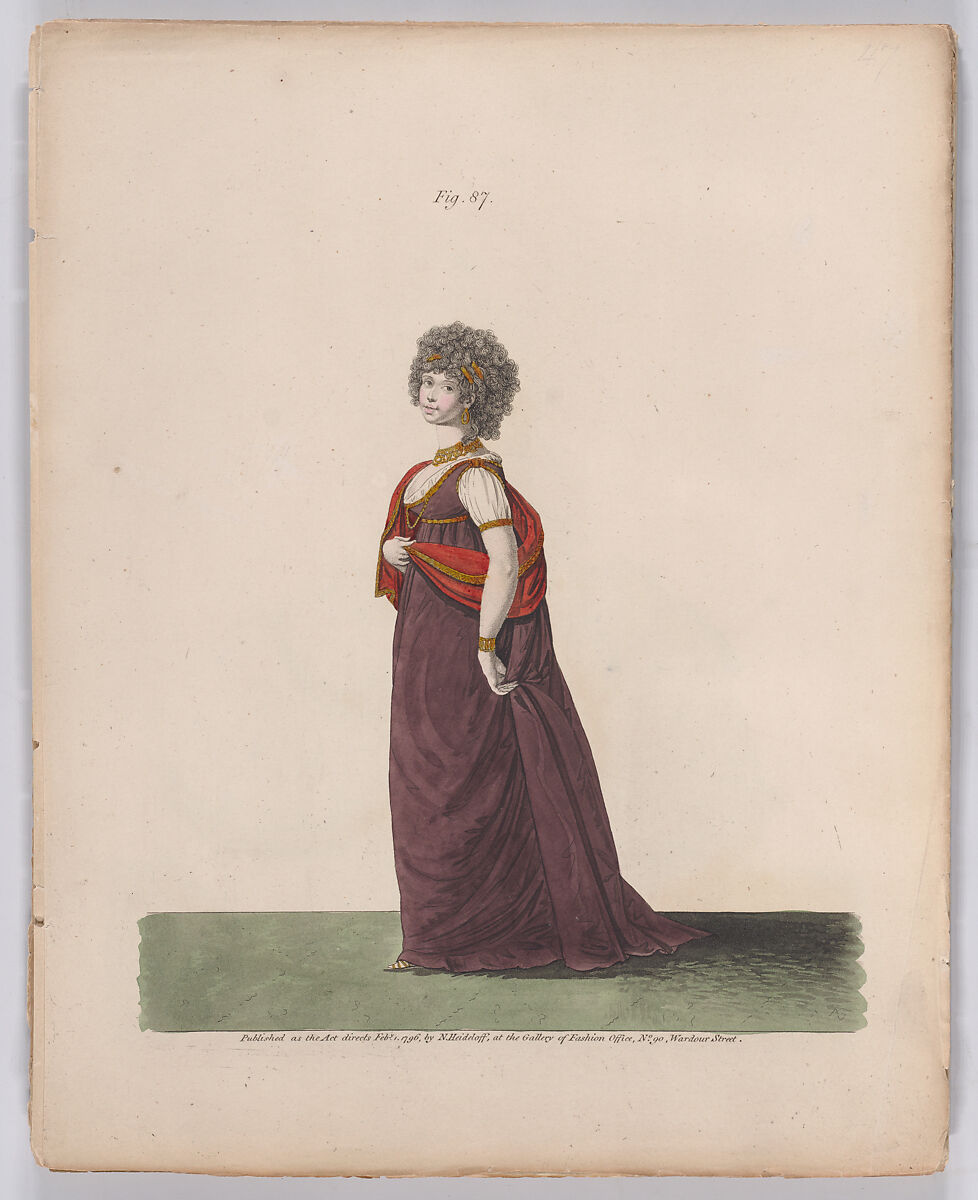 Gallery of Fashion, vol.II: April 1 1795 - March 1, 1796, Nicolaus Heideloff (German, Stuttgart 1761–1837 The Hague), Illustrations: etching and engraving (hand colored}