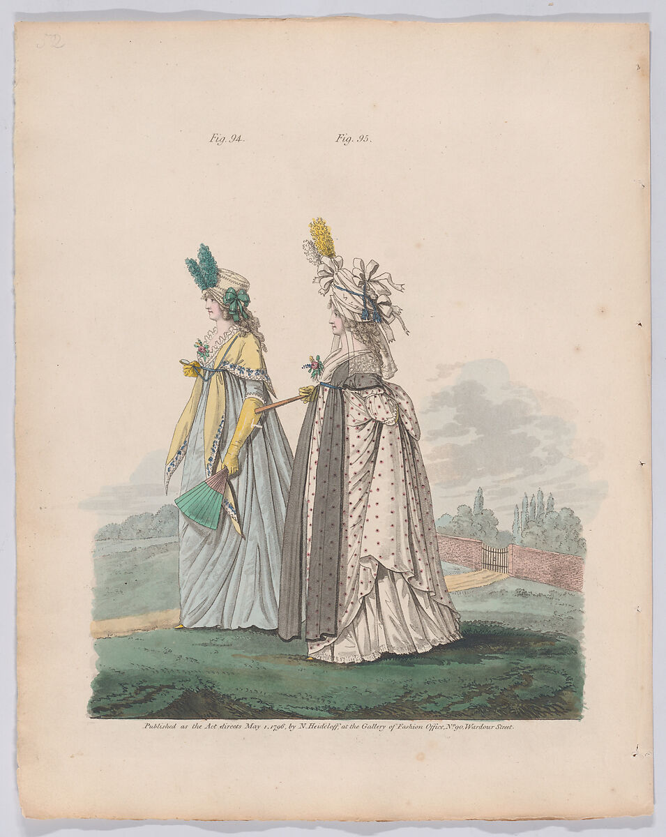 Gallery of Fashion, vol. III: April 1 1796 - March 1 1797, Nicolaus Heideloff (German, Stuttgart 1761–1837 The Hague), Illustrations: etching and engraving (hand colored)