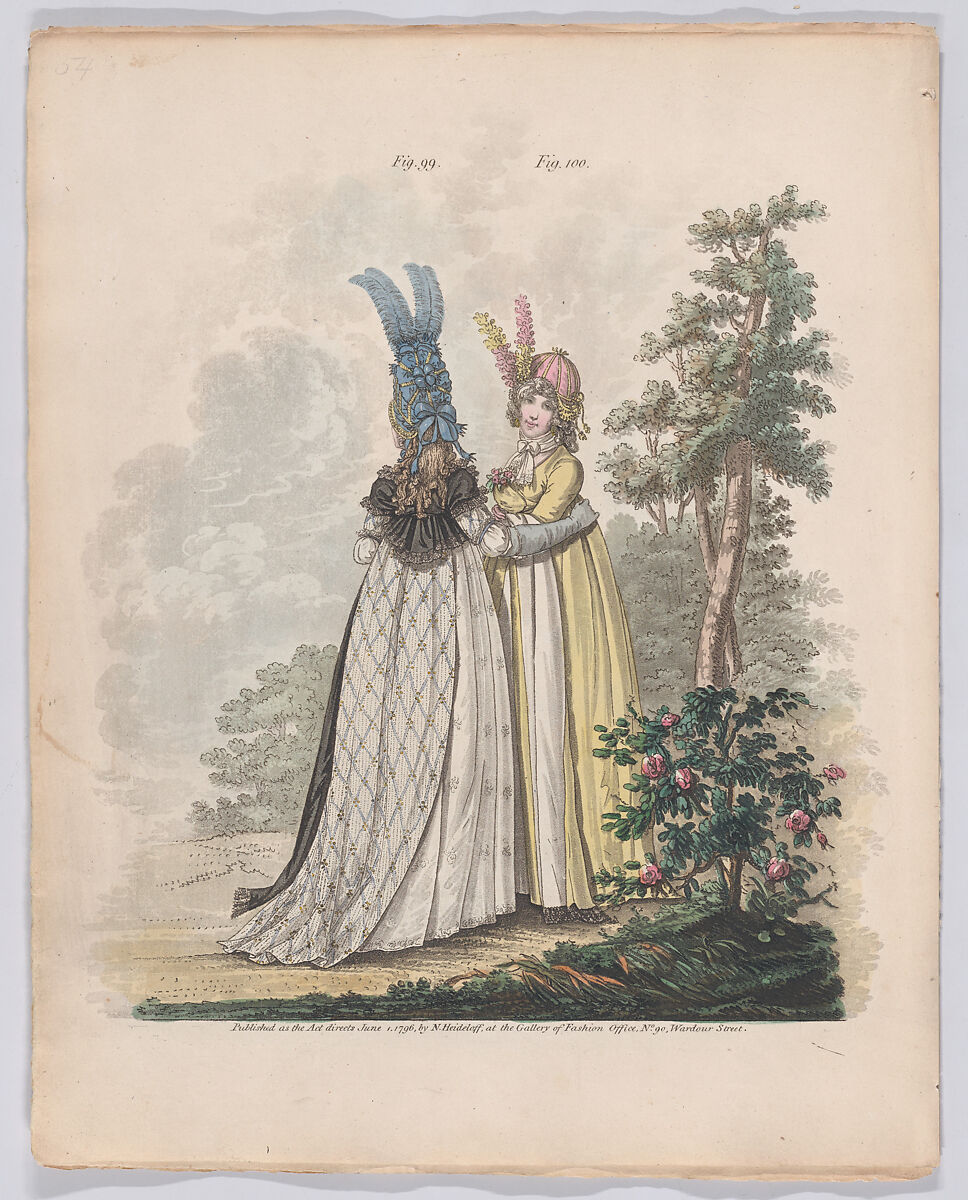 Gallery of Fashion, vol. III: April 1 1796 - March 1 1797, Nicolaus Heideloff (German, Stuttgart 1761–1837 The Hague), Illustrations: etching and engraving (hand colored)