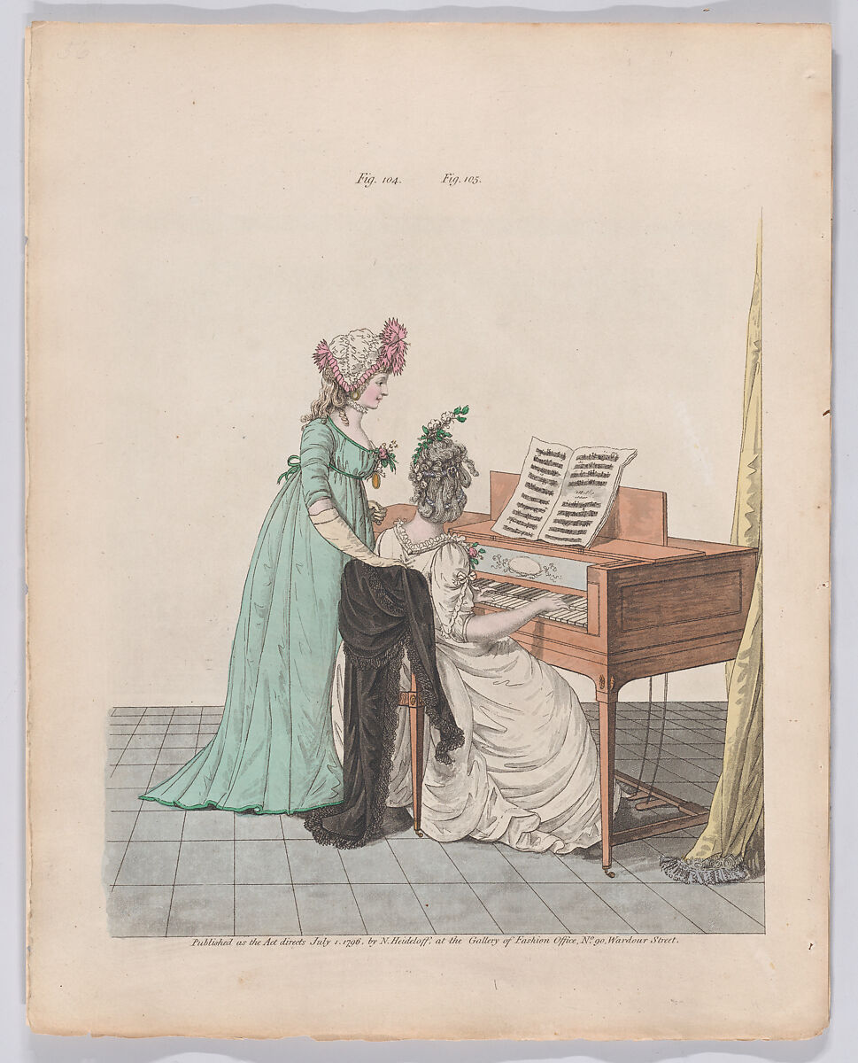 Gallery of Fashion, vol. III: April 1 1796 - March 1 1797, Nicolaus Heideloff (German, Stuttgart 1761–1837 The Hague), Illustrations: etching and engraving (hand colored)