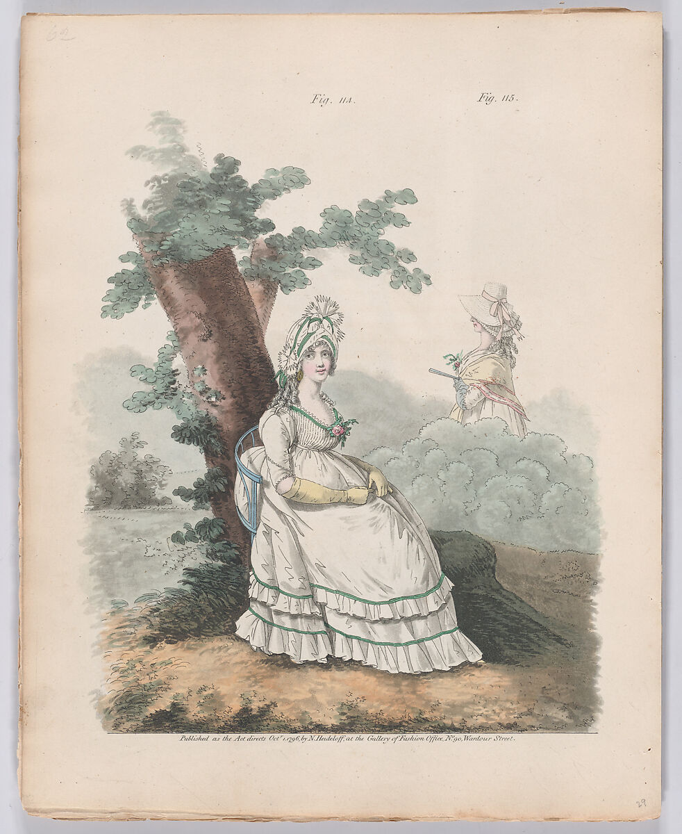 Gallery of Fashion, vol. III: April 1 1796 - March 1 1797, Nicolaus Heideloff (German, Stuttgart 1761–1837 The Hague), Illustrations: etching and engraving (hand colored)
