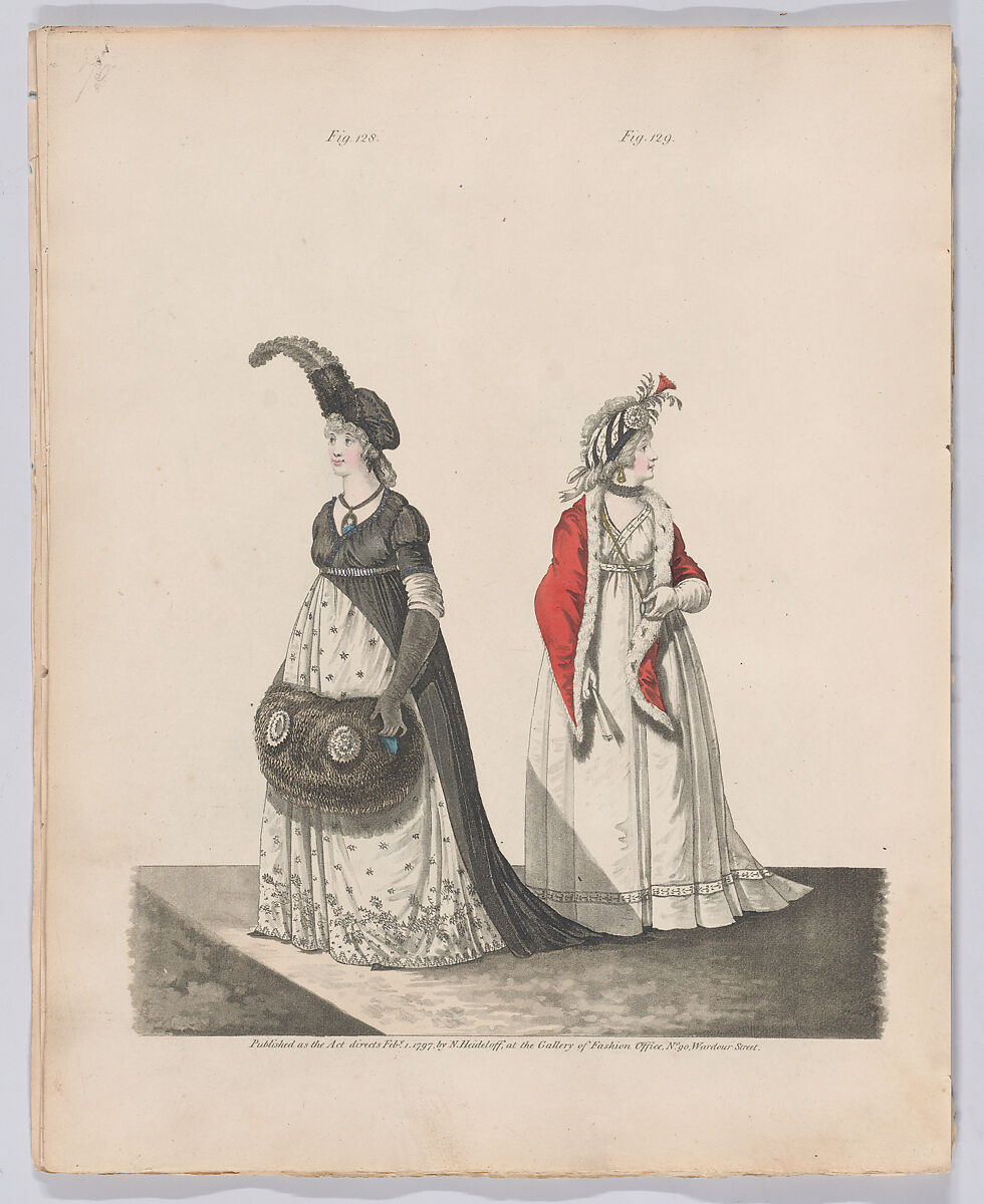 Gallery of Fashion, vol. III: April 1 1796 - March 1 1797, Nicolaus Heideloff (German, Stuttgart 1761–1837 The Hague), Illustrations: etching and engraving (hand colored)