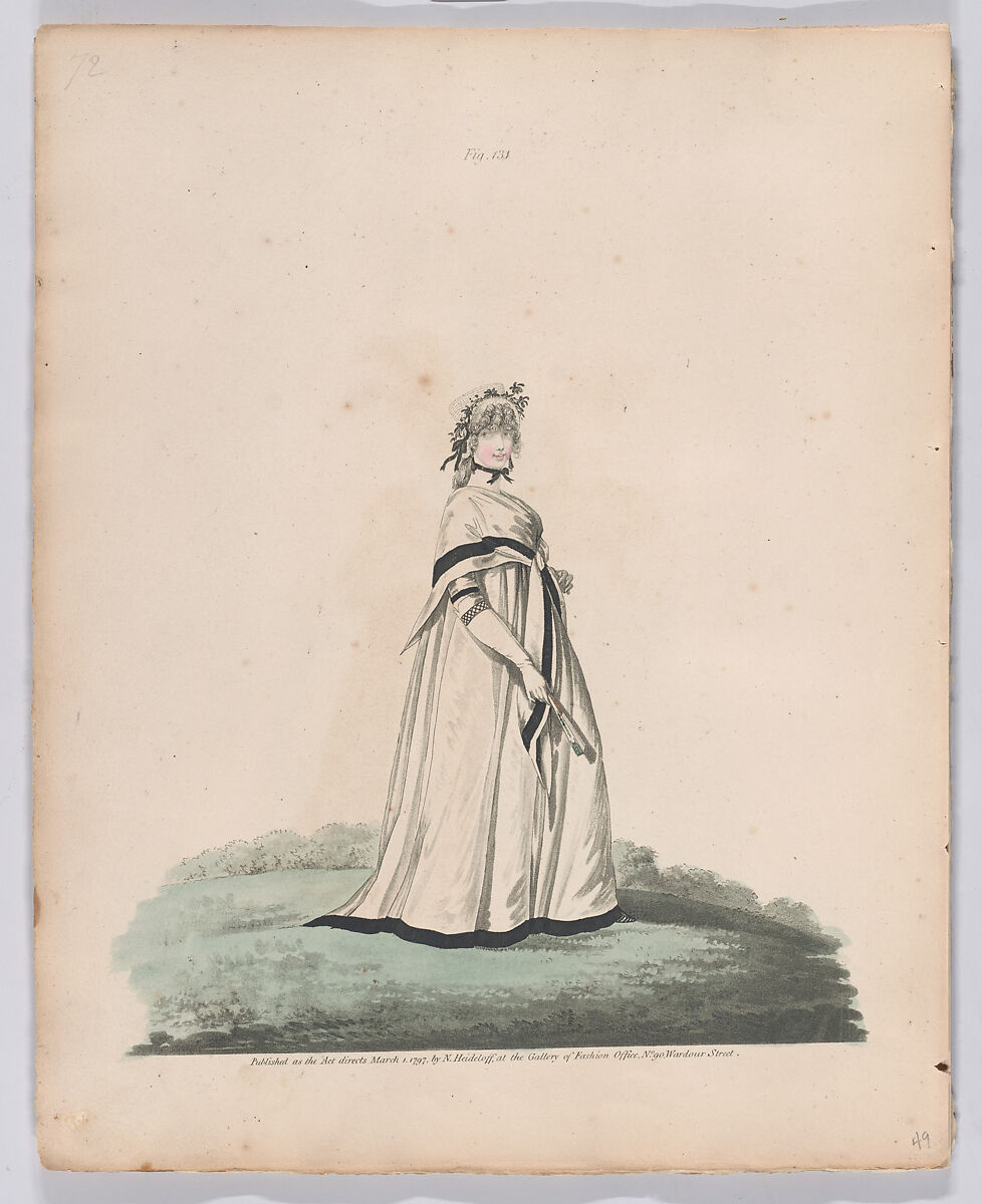 Gallery of Fashion, vol. III: April 1 1796 - March 1 1797, Nicolaus Heideloff (German, Stuttgart 1761–1837 The Hague), Illustrations: etching and engraving (hand colored)