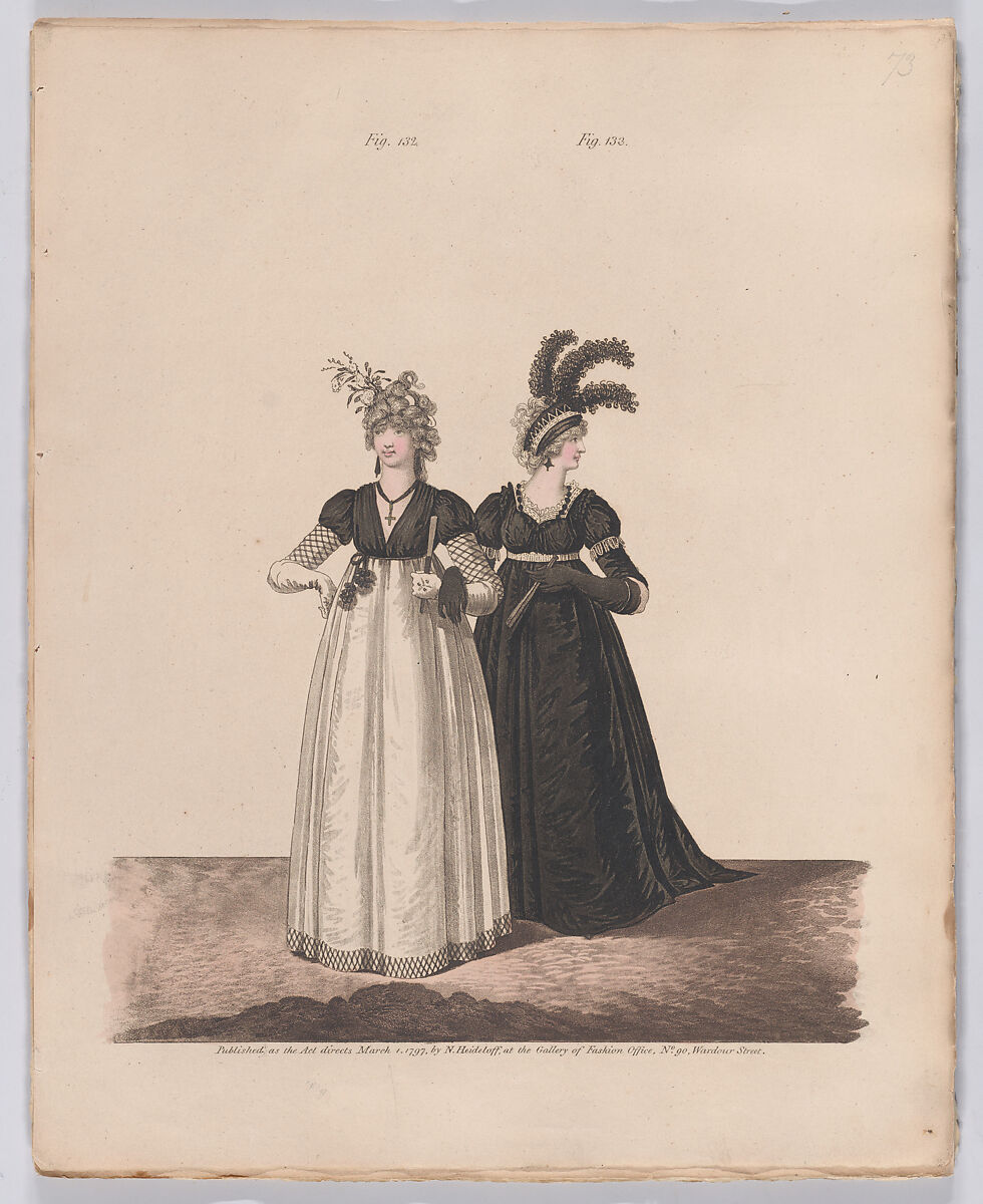 Gallery of Fashion, vol. III: April 1 1796 - March 1 1797, Nicolaus Heideloff (German, Stuttgart 1761–1837 The Hague), Illustrations: etching and engraving (hand colored)