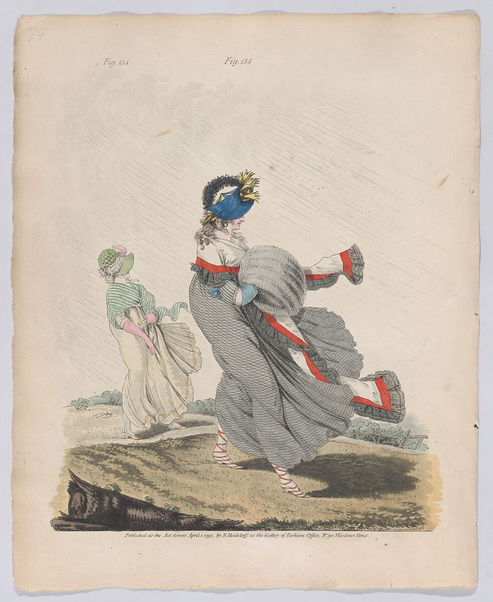 Gallery of Fashion, vol. IV: April 1 1797 - March 1 1798, Nicolaus Heideloff (German, Stuttgart 1761–1837 The Hague), Illustrations: etching and engraving (hand colored) 