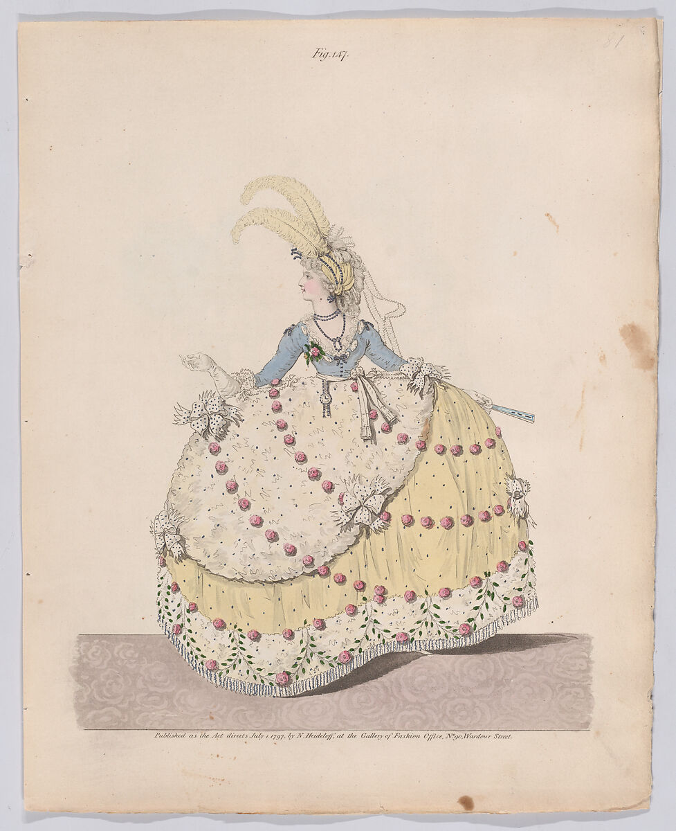 Gallery of Fashion, vol. IV: April 1 1797 - March 1 1798, Nicolaus Heideloff (German, Stuttgart 1761–1837 The Hague), Illustrations: etching and engraving (hand colored)